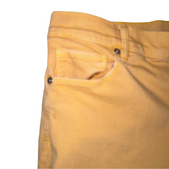 LOFT Modern skinny crop fray yellow jeans women’s size 8 - Picture 4 of 16